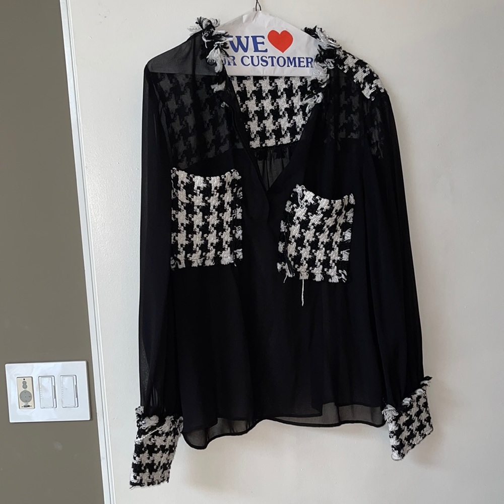 Zara tweed shirt